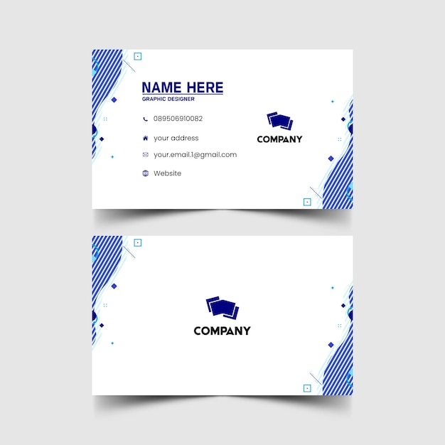Modelo de diseño simple de nombre y tarjeta de identificación 5