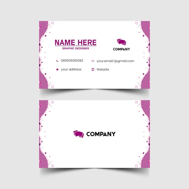 Modelo de diseño simple de nombre y tarjeta de identificación 6