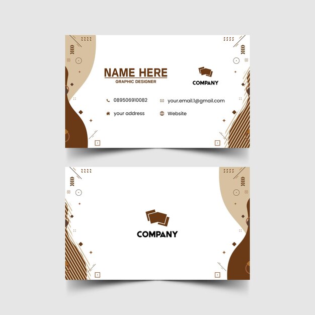 Modelo de diseño simple de nombre y tarjeta de identificación 6