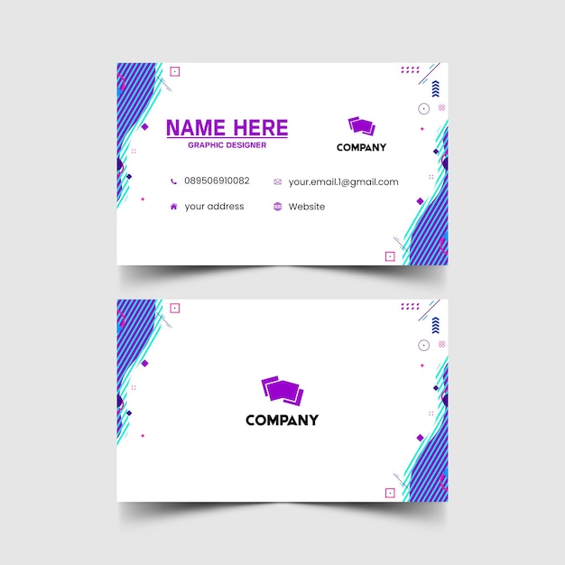 Modelo de diseño simple de nombre y tarjeta de identificación 6