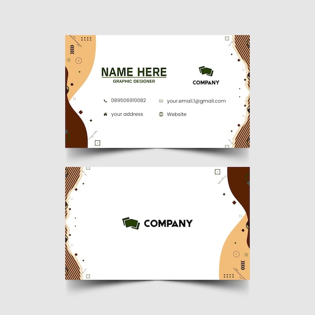 Modelo de diseño simple de nombre y tarjeta de identificación 6