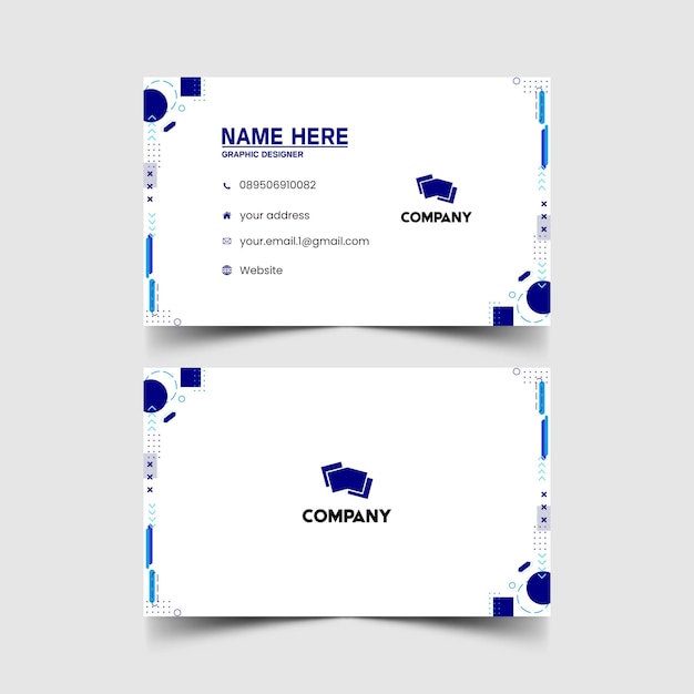 Modelo de diseño simple de nombre y tarjeta de identificación 6