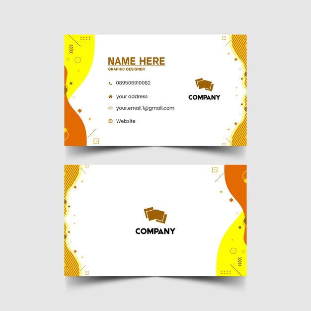Modelo de diseño simple de nombre y tarjeta de identificación 6