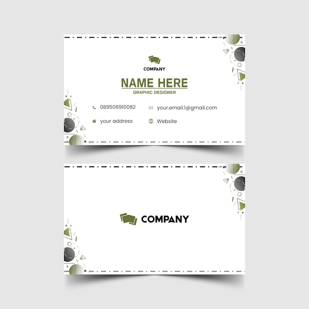 Modelo de diseño simple de nombre y tarjeta de identificación 6