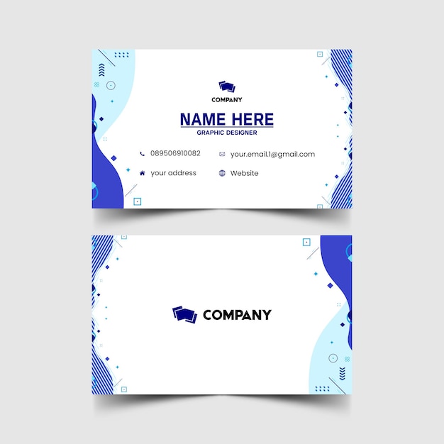 Modelo de diseño simple de nombre y tarjeta de identificación 6