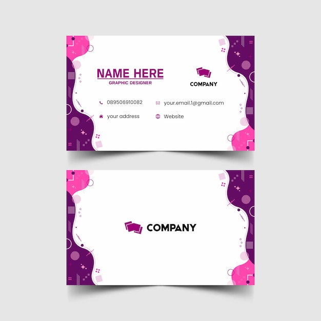 Modelo de diseño simple de nombre y tarjeta de identificación 6