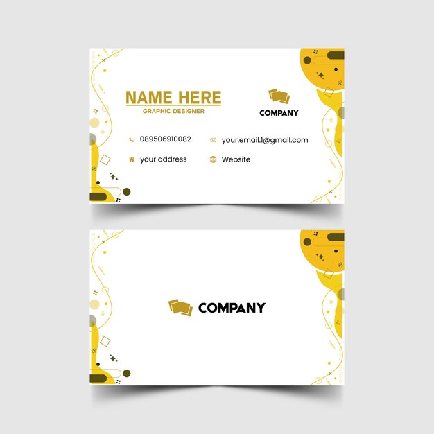 Modelo de diseño simple de nombre y tarjeta de identificación 6