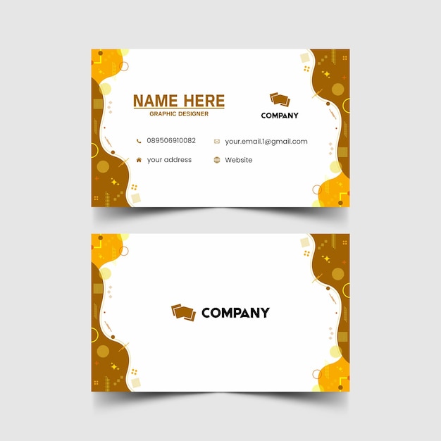 Modelo de diseño simple de nombre y tarjeta de identificación 6
