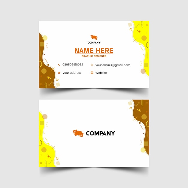 Modelo de diseño simple de nombre y tarjeta de identificación 6
