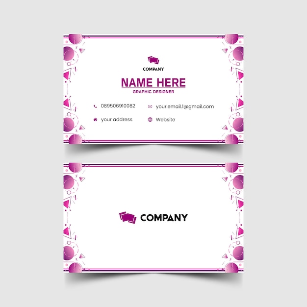 Modelo de diseño simple de nombre y tarjeta de identificación 6