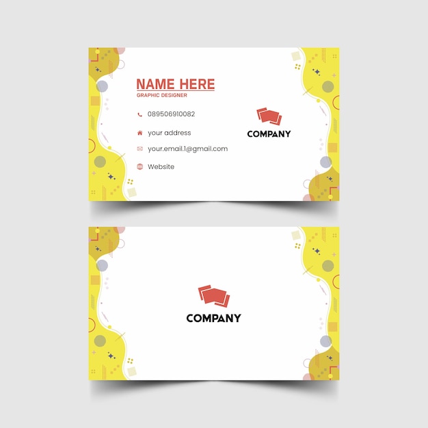 Modelo de diseño simple de nombre y tarjeta de identificación 6
