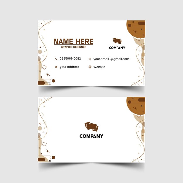 Modelo de diseño simple de nombre y tarjeta de identificación 6