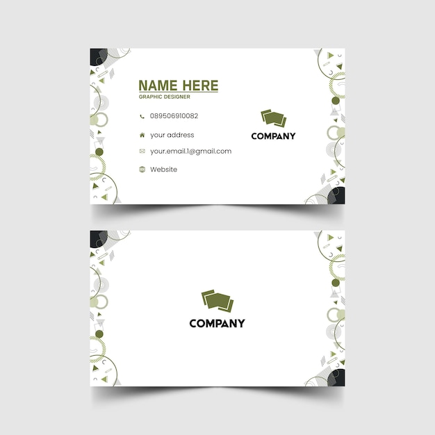 Modelo de diseño simple de nombre y tarjeta de identificación 6