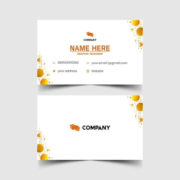Modelo de diseño simple de nombre y tarjeta de identificación 6