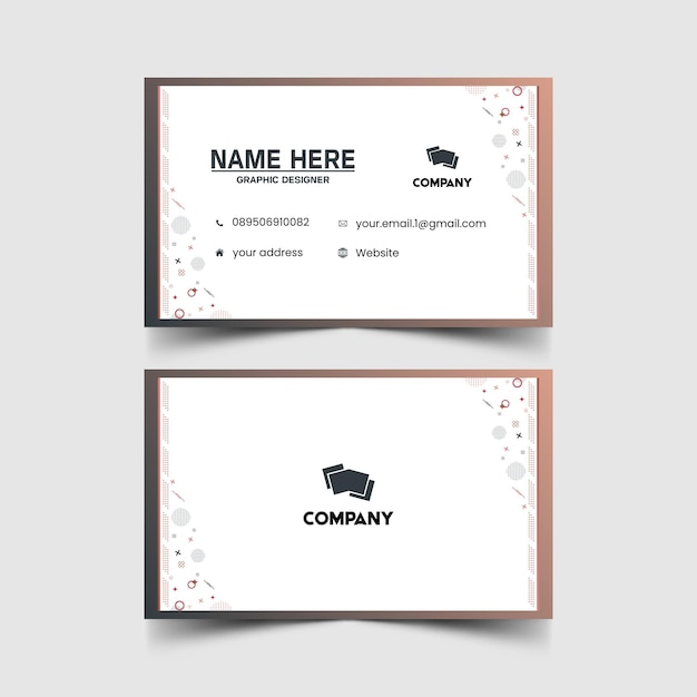 Modelo de diseño simple de nombre y tarjeta de identificación 6