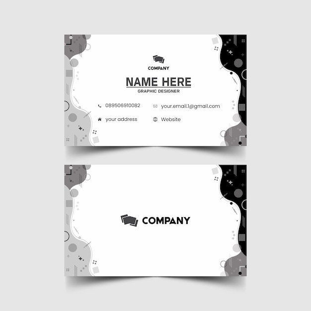 Modelo de diseño simple de nombre y tarjeta de identificación 6