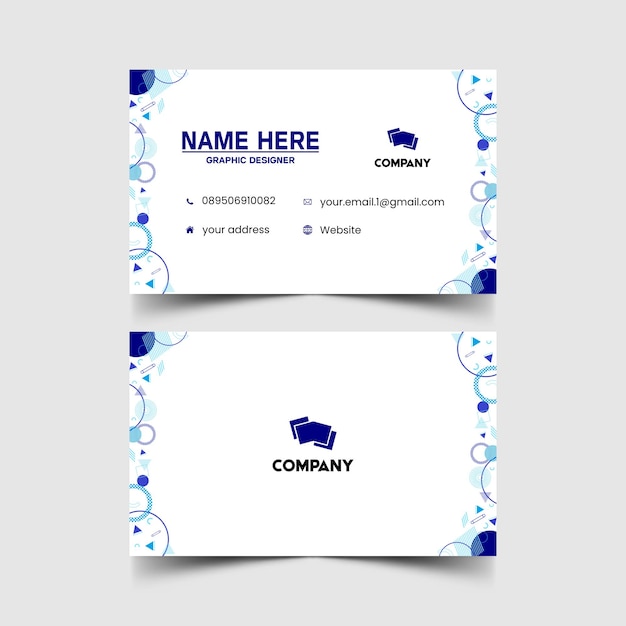 Modelo de diseño simple de nombre y tarjeta de identificación 6