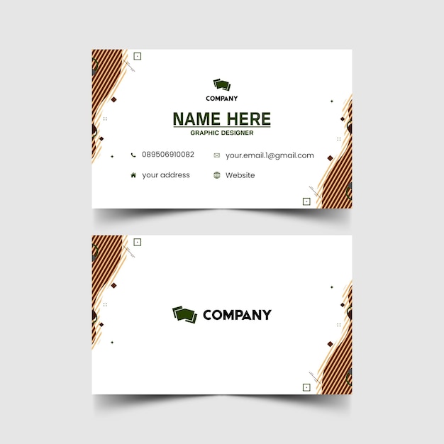 Modelo de diseño simple de nombre y tarjeta de identificación 6