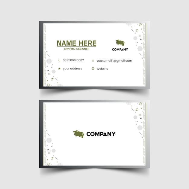 Modelo de diseño simple de nombre y tarjeta de identificación 6