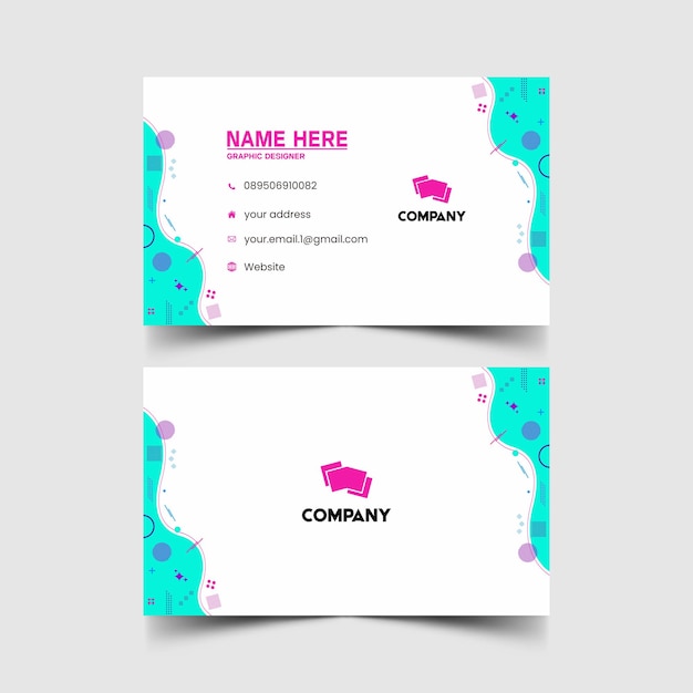 Modelo de diseño simple de nombre y tarjeta de identificación 6