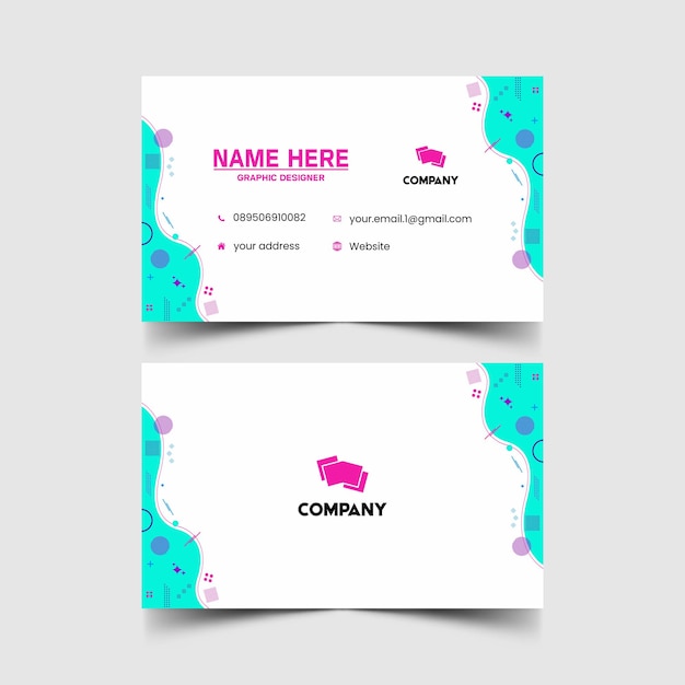 Modelo de diseño simple de nombre y tarjeta de identificación 6