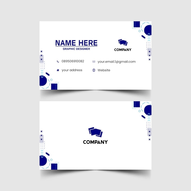 Modelo de diseño simple de nombre y tarjeta de identificación 6