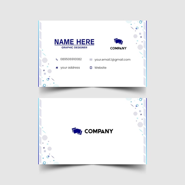 Modelo de diseño simple de nombre y tarjeta de identificación 6