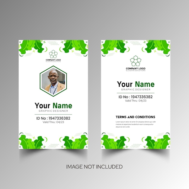Modelo de diseño simple de nombre y tarjeta de identificación 7