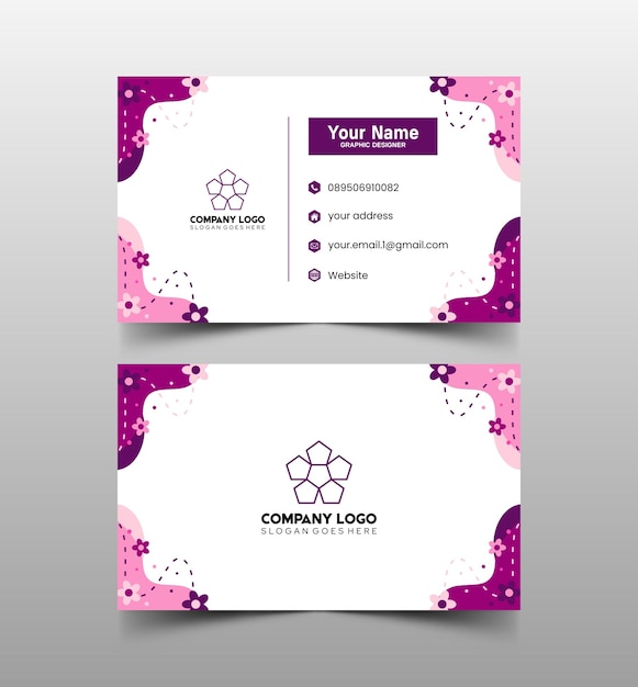 Modelo de diseño simple de nombre y tarjeta de identificación 7