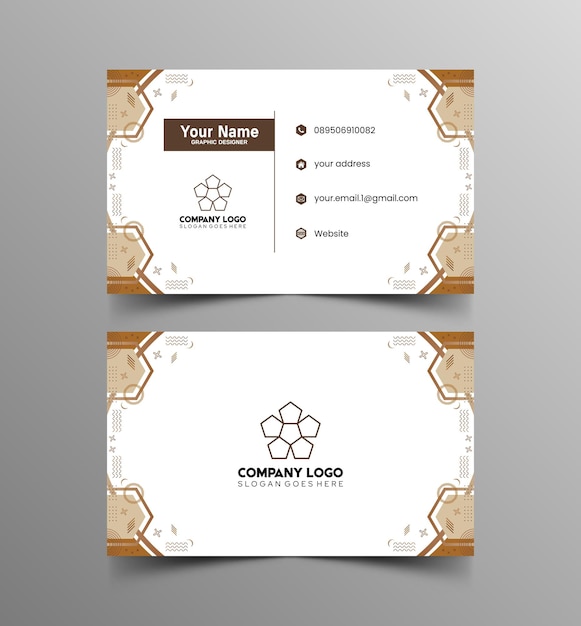 Modelo de diseño simple de nombre y tarjeta de identificación 7