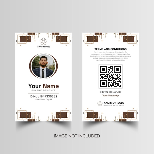 Modelo de diseño simple de nombre y tarjeta de identificación 7