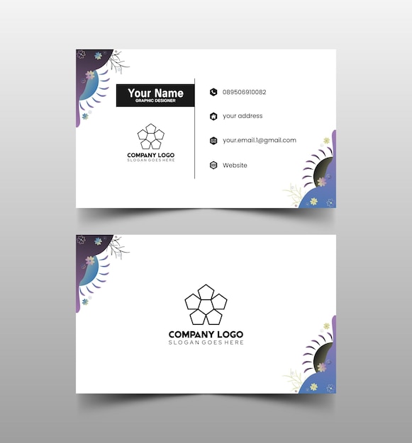Modelo de diseño simple de nombre y tarjeta de identificación 7