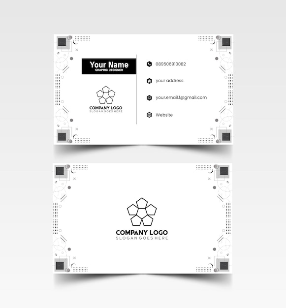 Modelo de diseño simple de nombre y tarjeta de identificación 7