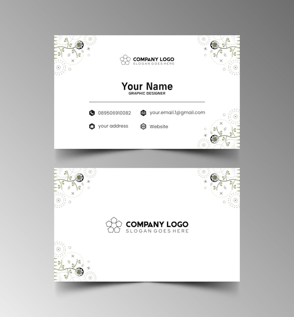 Modelo de diseño simple de nombre y tarjeta de identificación 7