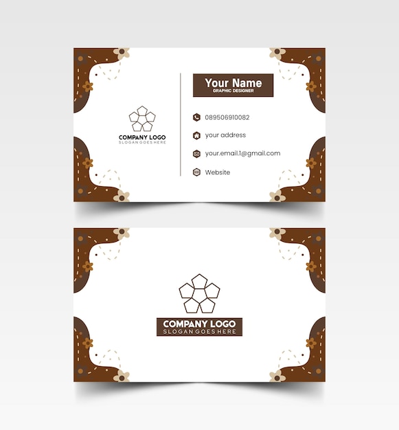 Modelo de diseño simple de nombre y tarjeta de identificación 7