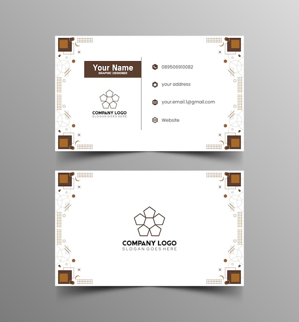 Modelo de diseño simple de nombre y tarjeta de identificación 7