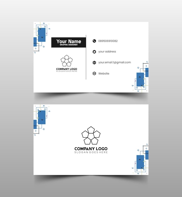 Modelo de diseño simple de nombre y tarjeta de identificación 7