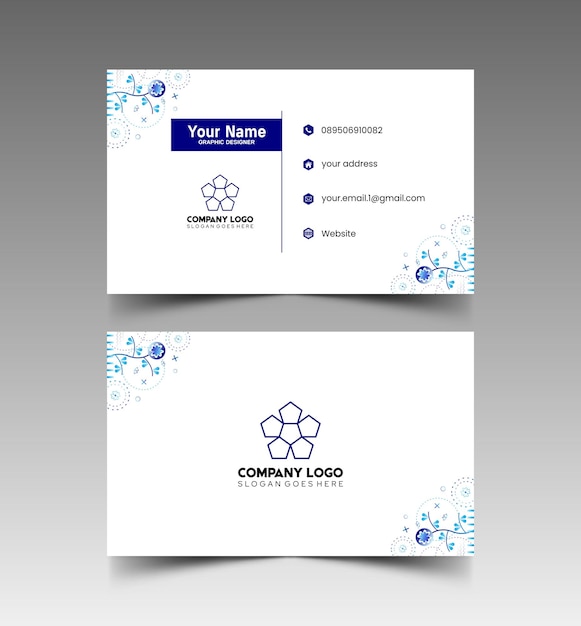 Modelo de diseño simple de nombre y tarjeta de identificación 7