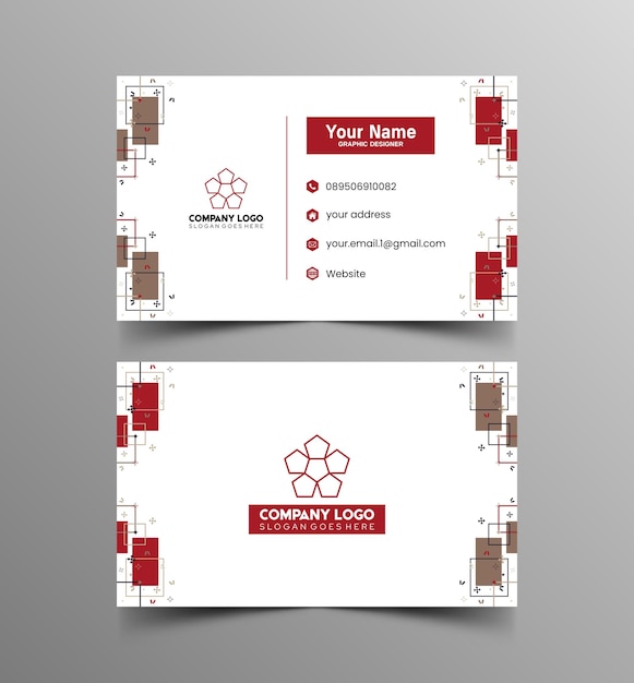 Modelo de diseño simple de nombre y tarjeta de identificación 7
