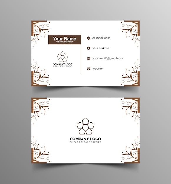 Modelo de diseño simple de nombre y tarjeta de identificación 7