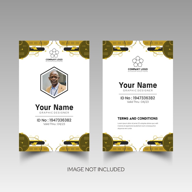 Modelo de diseño simple de nombre y tarjeta de identificación 7