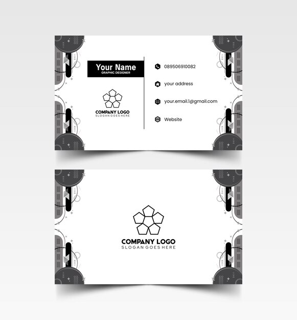 Modelo de diseño simple de nombre y tarjeta de identificación 7