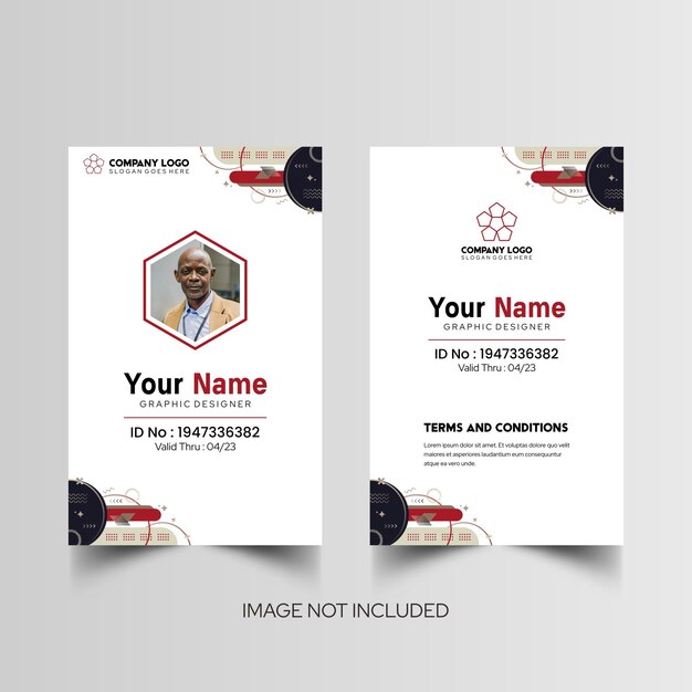 Modelo de diseño simple de nombre y tarjeta de identificación 7