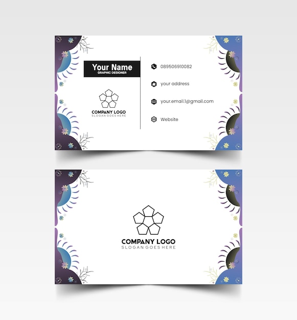 Modelo de diseño simple de nombre y tarjeta de identificación 7