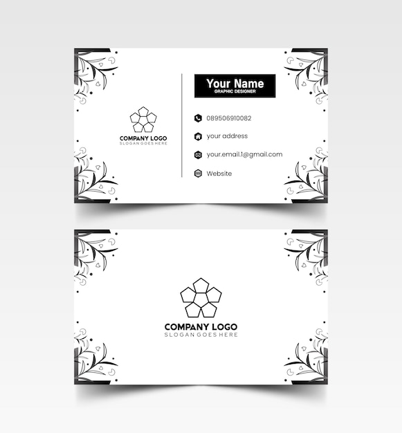 Modelo de diseño simple de nombre y tarjeta de identificación 7