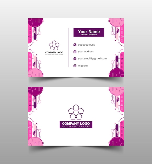 Modelo de diseño simple de nombre y tarjeta de identificación 7