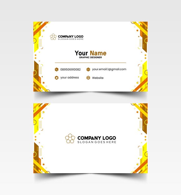 Modelo de diseño simple de nombre y tarjeta de identificación 7