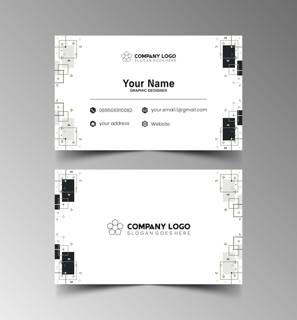 Modelo de diseño simple de nombre y tarjeta de identificación 7