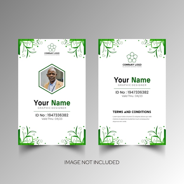 Modelo de diseño simple de nombre y tarjeta de identificación 7