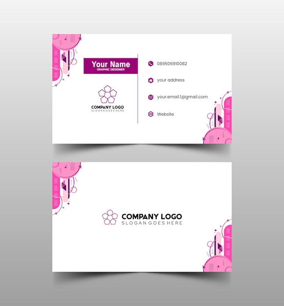 Modelo de diseño simple de nombre y tarjeta de identificación 7